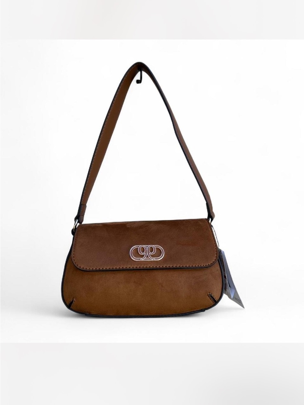Nine West Suede & Faux Leather Shoulder Bag 🤎